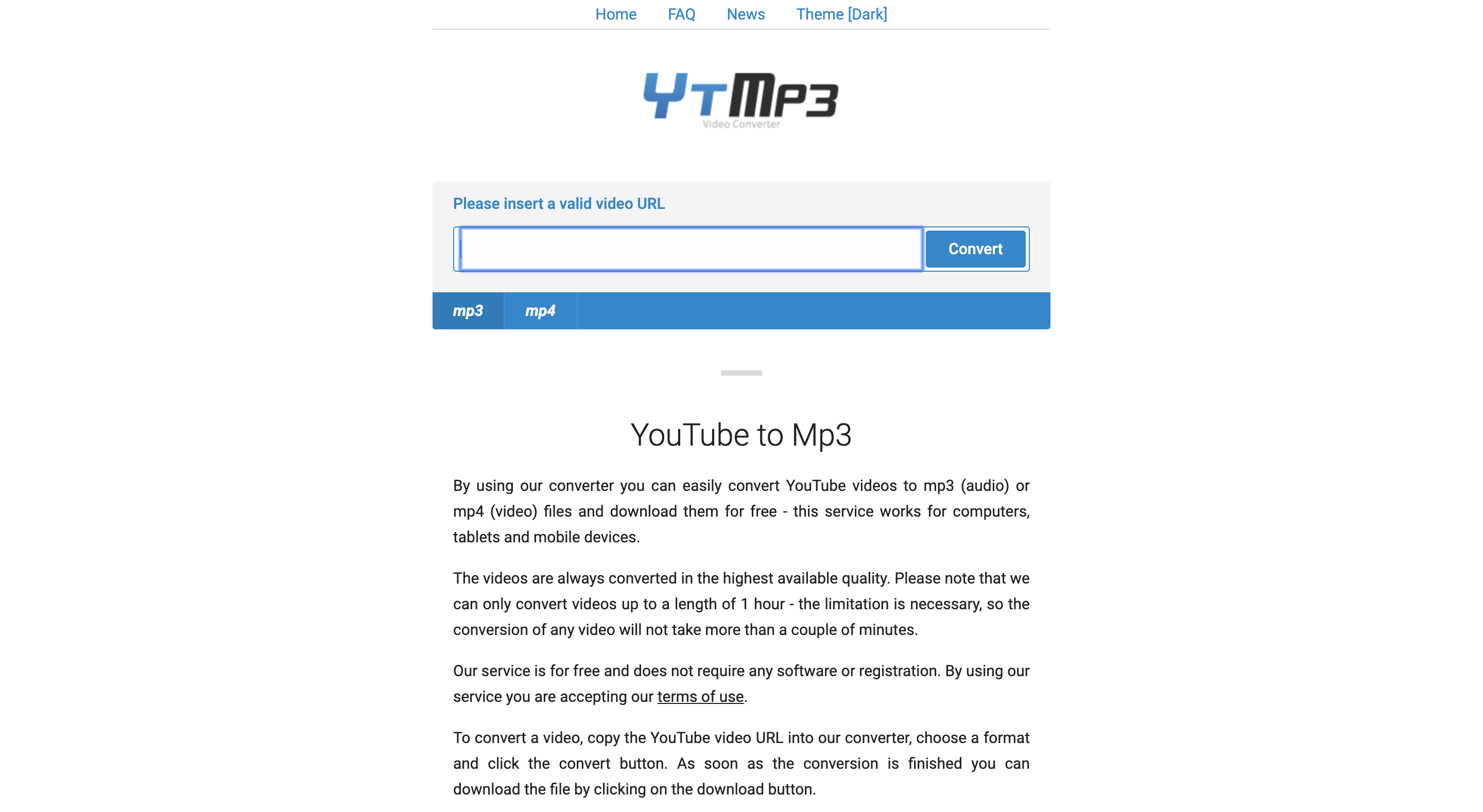 YouTubetoMp3 Converter