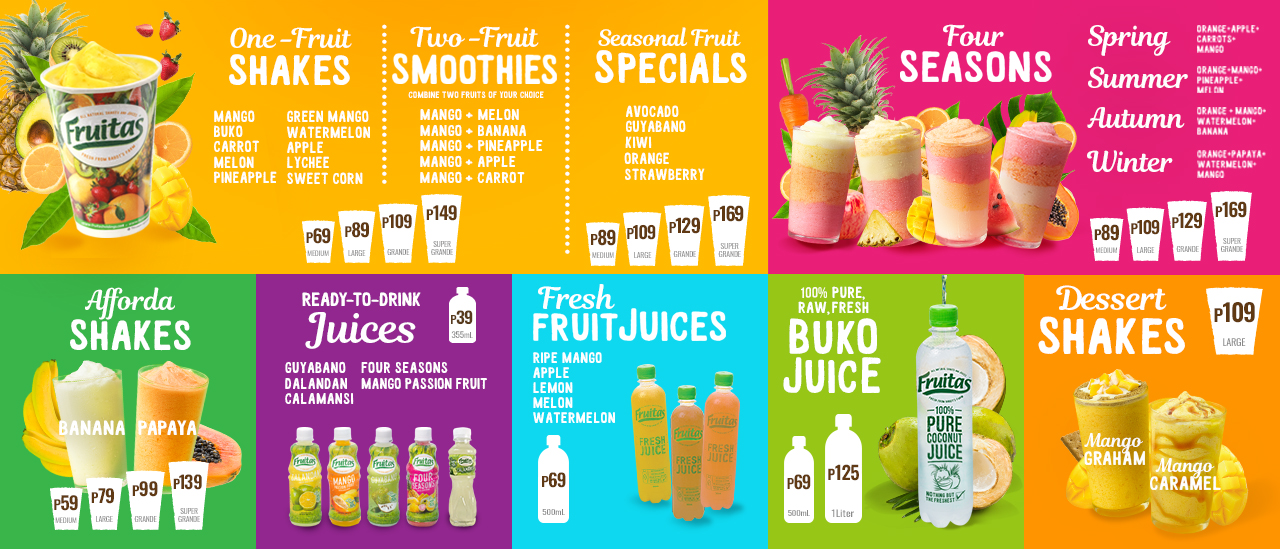 Fruitas-menu