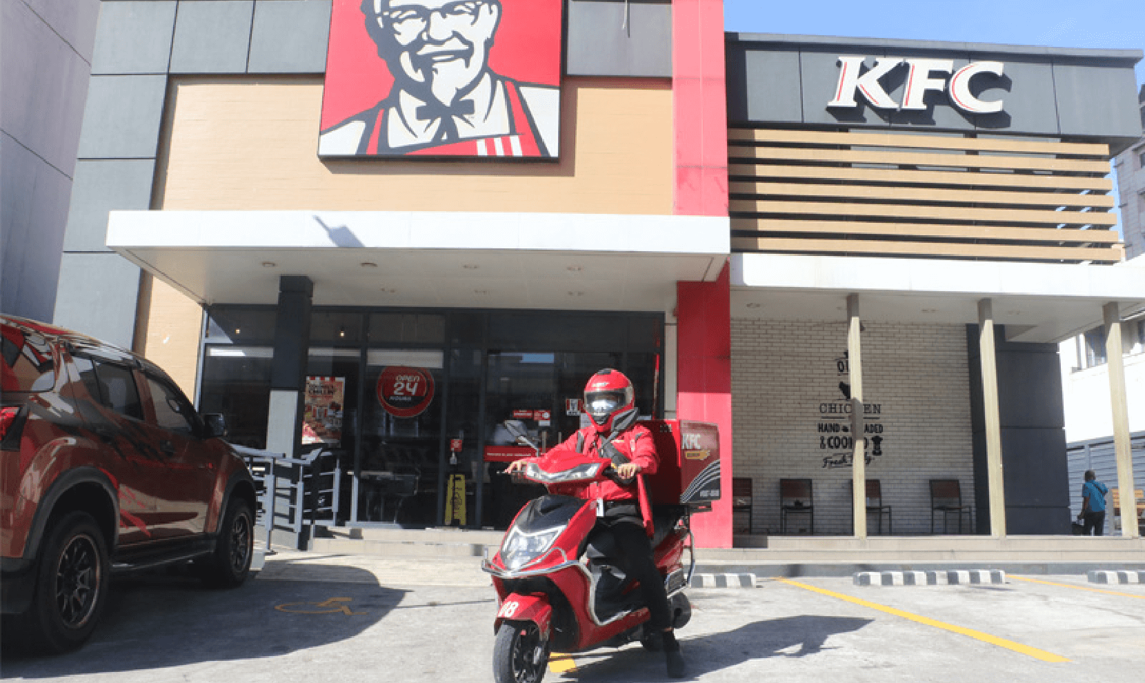 KFCのe-bike、環境に優しいデリバリーサービスのフィリピンのパイオニアに